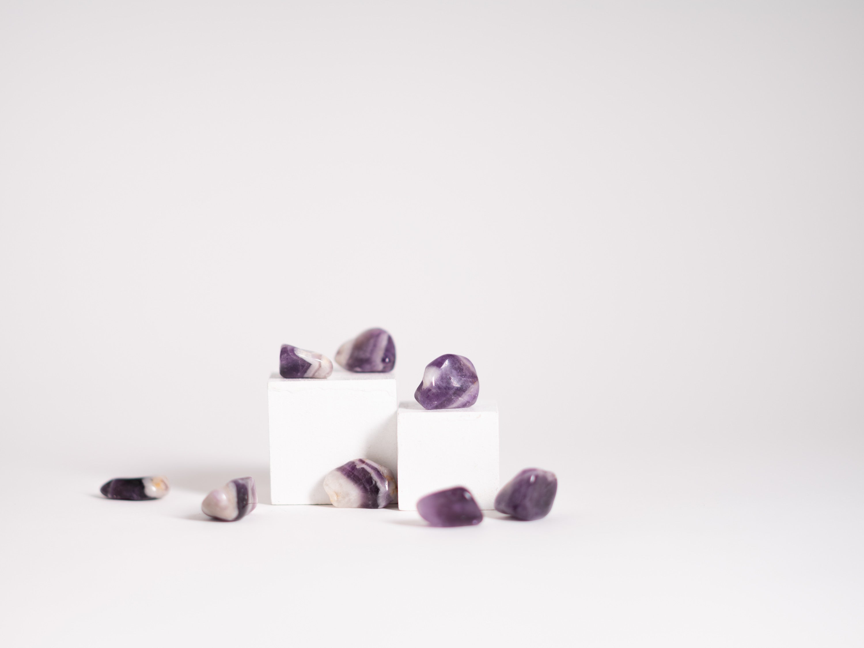 Chevron Amethyst Tumbled